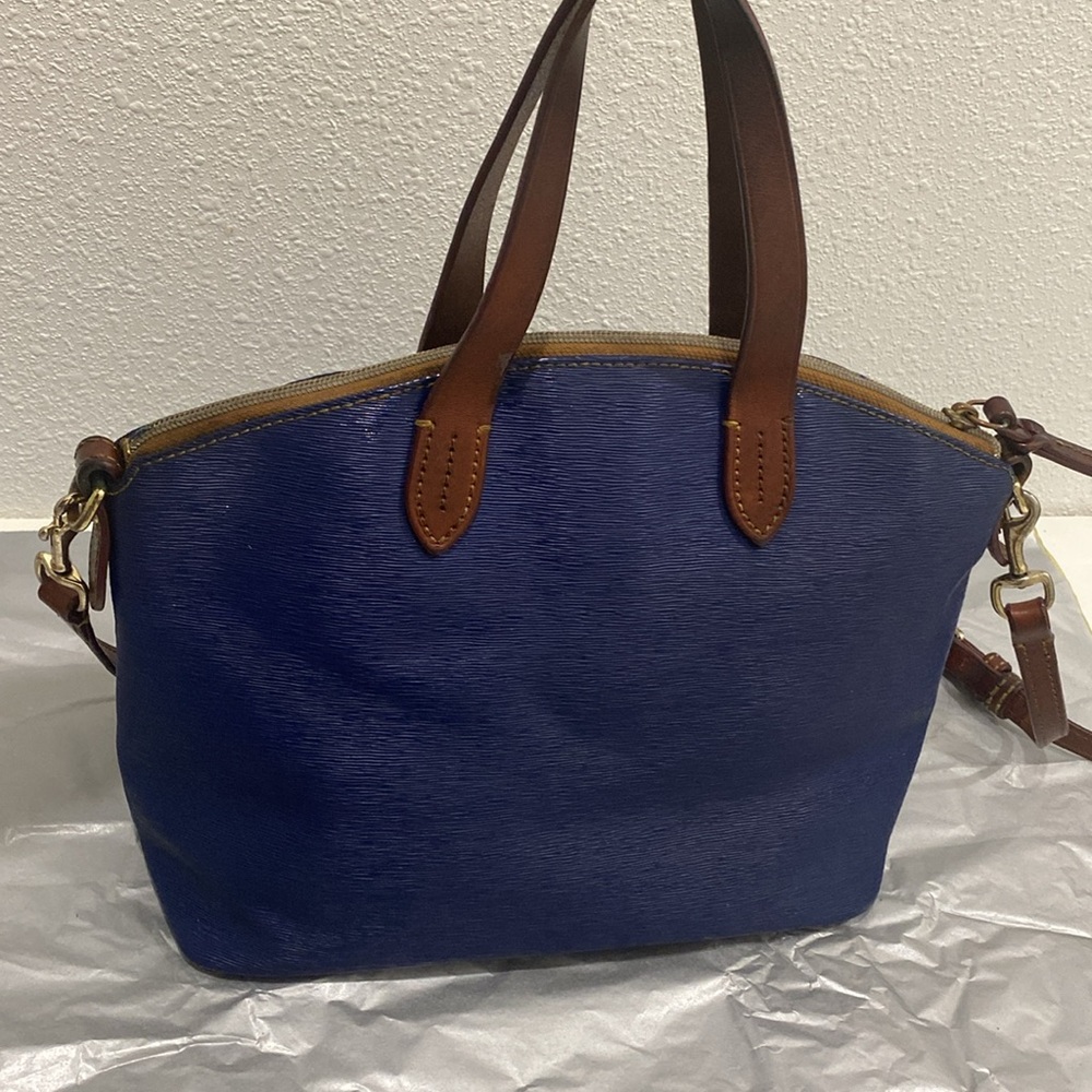 Dooney & Bourke Eva Cork Satchel Shoulder/ Handbag Bag in Navy - Picture 8 of 17